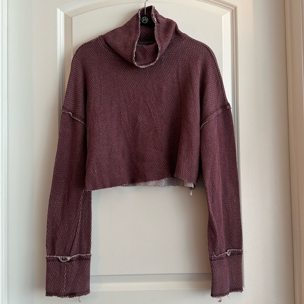 Cropped Turtleneck Sweater
